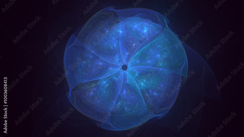 Aufkleber 3d manual rendering abstract circle light background. its not ai generatd illustration.