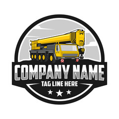 Mobile Cranes, Illustration Logo Vector