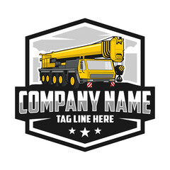 Mobile Cranes, Illustration Logo Vector