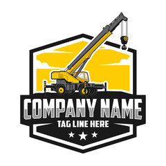 Mobile Cranes, Illustration Logo Vector