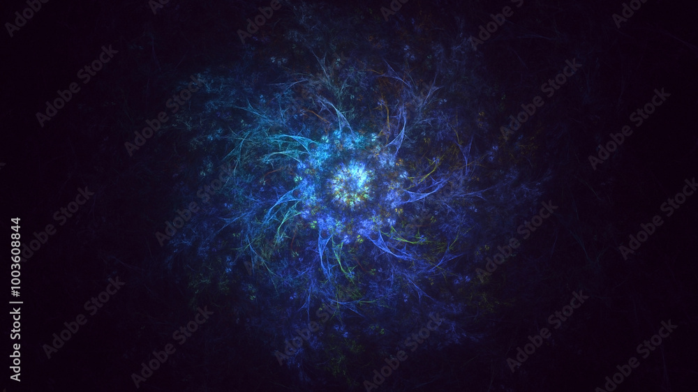 Aufkleber 3d manual rendering abstract circle light background. its not ai generatd illustration.