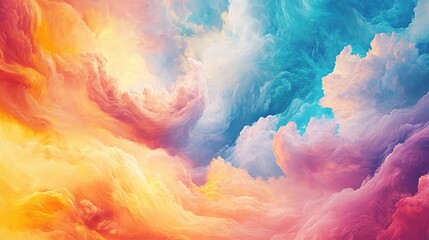 Fototapeta premium Vibrant Abstract Clouds in Soft Pastel Tones