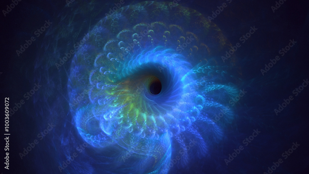 Aufkleber 3d manual rendering abstract circle light background. its not ai generatd illustration.