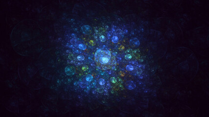 3D manual rendering abstract fantasy light fractal background. Its not AI Generatd illustration.