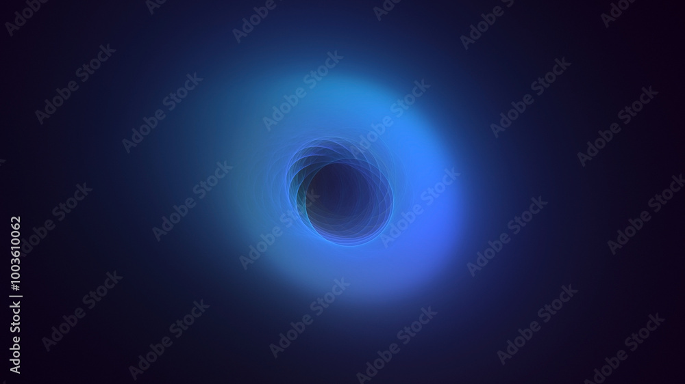 Aufkleber 3d manual rendering abstract circle light background. its not ai generatd illustration.