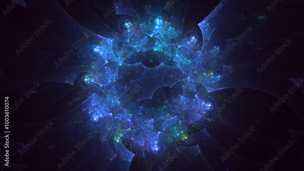 Aufkleber 3d manual rendering abstract round hole light background. its not ai generatd illustration.