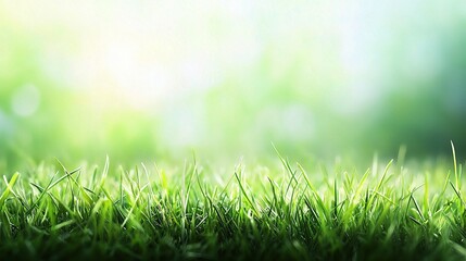 Obraz premium Lush Green Grass Under Soft Natural Light
