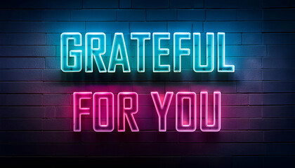 Obraz premium Grateful for you word