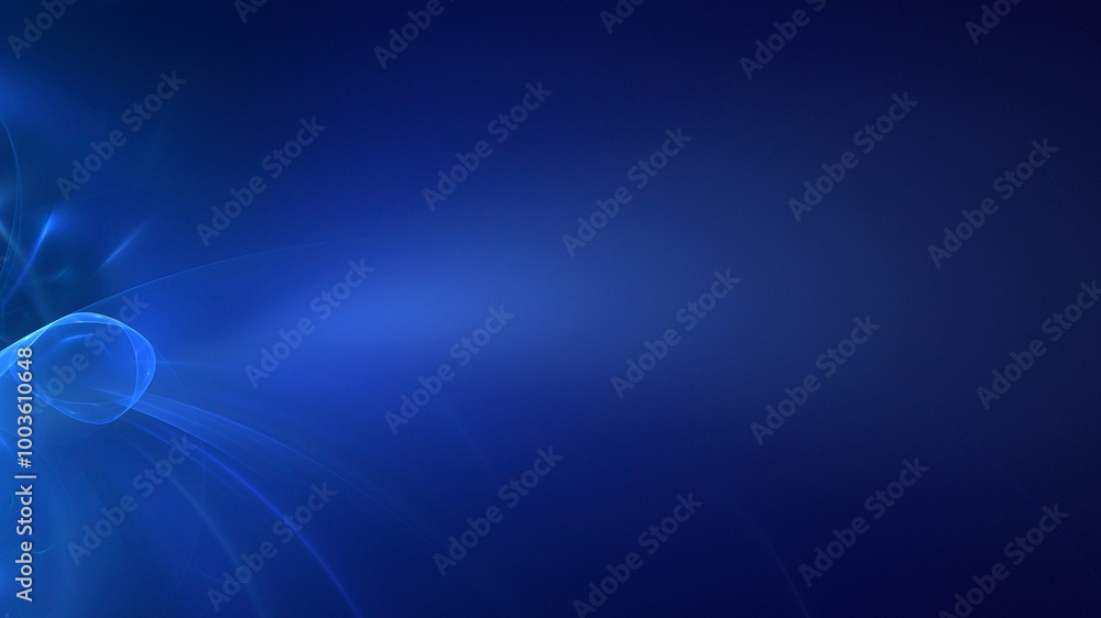 Poster 3d manual rendering abstract blue fractal light background. its not ai generatd illustration.