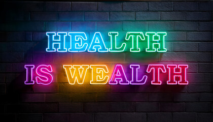 Fototapeta premium Health is wealth word