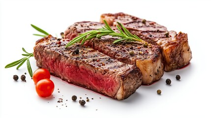 Beef steak on white background