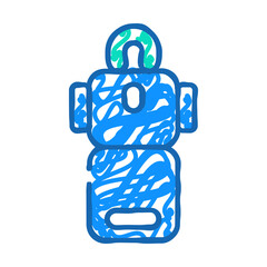 massage table doodle icon sketch vector. massage table sign. isolated symbol illustration