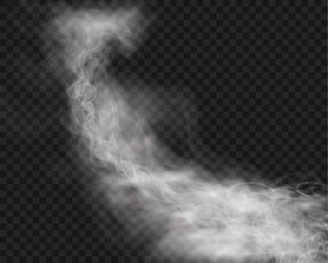 Illustration smoke, vape, fog, smog.Realistic smoke on a transparent background.	
