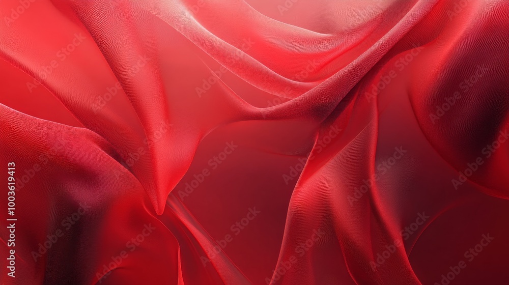 Poster overlapping red translucent layers with varying opacities creating depth and visual interest on a re