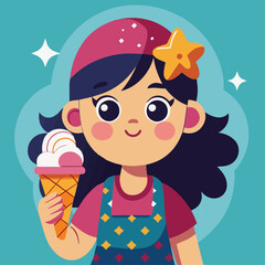 child with ice cream