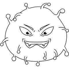 Cartoon Bacteria Icon