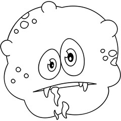Cartoon Bacteria Icon