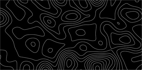 Obraz premium Abstract lines background. Contour maps. Vector illustration. The stylized height of the topographic map contour in lines and contours isolated on transparent. technology topo landscape grid map text