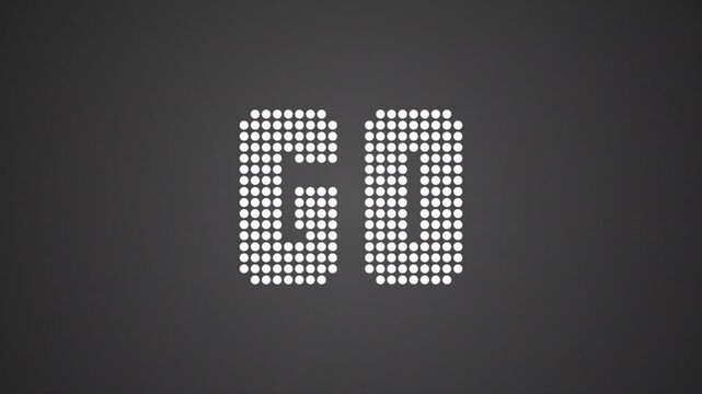 RADY GOの文字が様々な動きで表現しているトランジションです