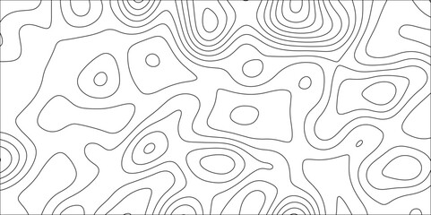 Fototapeta premium Abstract lines background. Contour maps. Vector illustration. The stylized height of the topographic map contour in lines and contours isolated on transparent. technology topo landscape grid map text