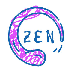 zen meditation doodle icon sketch vector. zen meditation sign. isolated symbol illustration