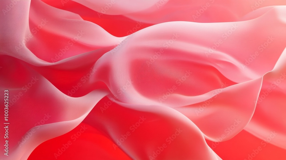 Poster soft red backdrop with flowing abstract patterns and smooth gradients for a serene and sophisticated