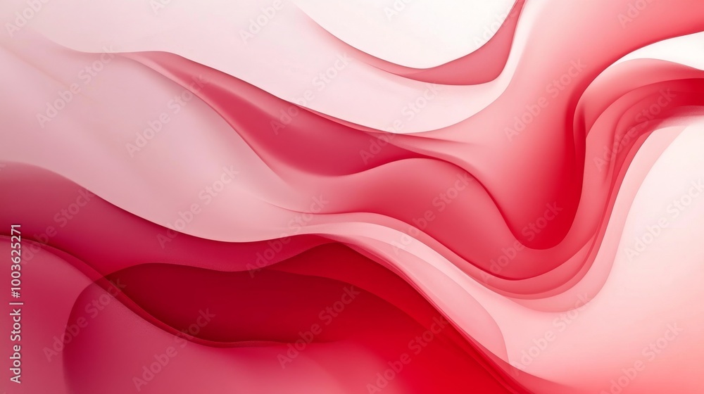 Poster soft red gradients and abstract shapes blending together to form a harmonious and fluid visual effec