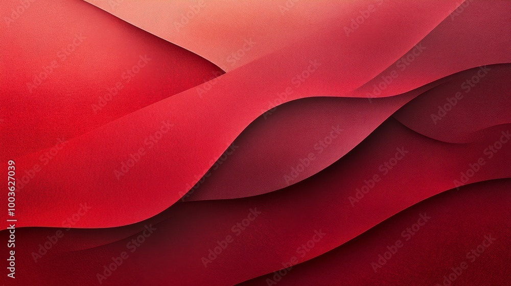Poster subtle red shapes and textures blending into a seamless red gradient, evoking a sense of calm and el