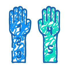 Fototapeta premium progressive relaxation doodle icon sketch vector. progressive relaxation sign. isolated symbol illustration