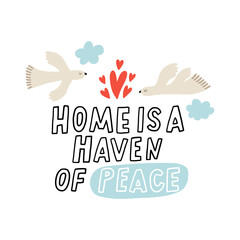 Home Is a Haven of Peace with Artful Birds and Hearts