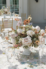 Luxe Wedding Reception Tablescape and Floral Decor Design