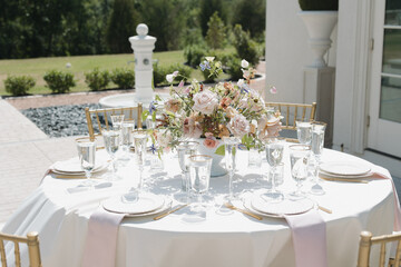Luxe Wedding Reception Tablescape and Floral Decor Design