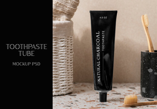 Product Packaging Toothpaste Mockup