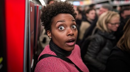 A bustling scene in a retail store during Black Friday, with shoppers eagerly searching for the best deals on merchandise, showcasing a sense of urgency and excitement.