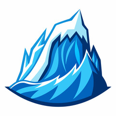 frozen glacier wave  captured mid motion 