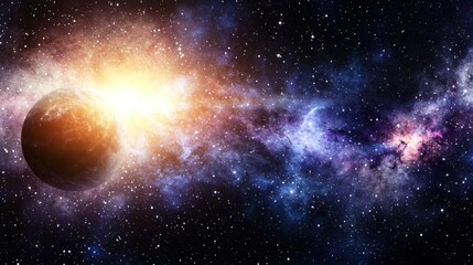 Fototapeta premium Cosmic Galaxy Video Template: A Celestial Canvas for Futuristic Presentations