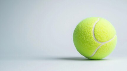A tennis ball on solid white background, single object