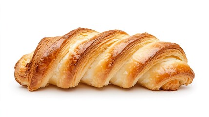 Fototapeta premium A Danish pastry on solid white background, single object