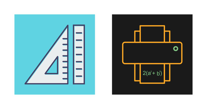 Ruler and Set Squate Vector Icon