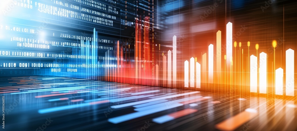 Aufkleber digital background with sound waves and bokeh lights for data analysis