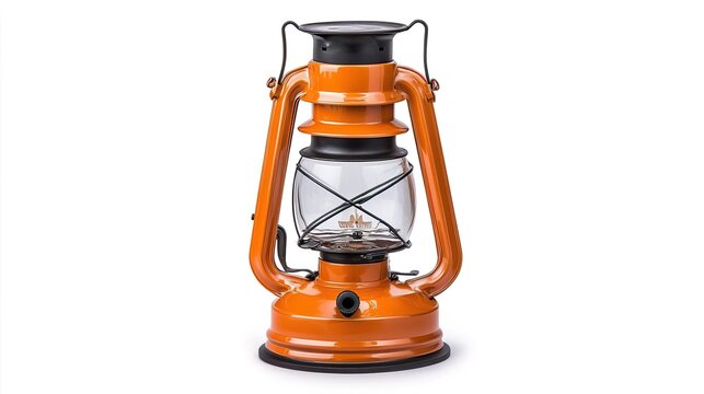 A camping lantern on solid white background, single object