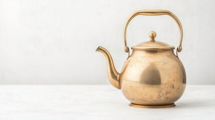 A camping kettle on solid white background, single object