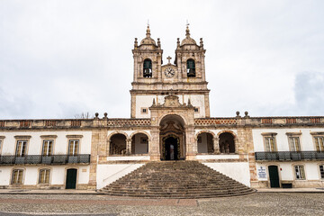 The famous Santuario de Nossa Senhora da Nazare, sanctuary of our lady. Nazare in Portugal