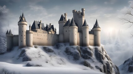 Fototapeta premium castles with winter