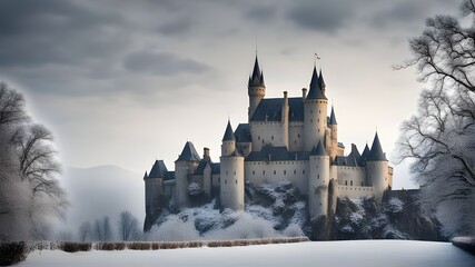 Fototapeta premium castles with winter