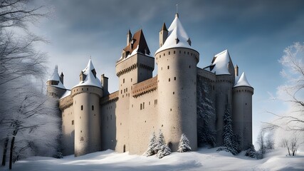 Fototapeta premium castles with winter