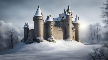 Fototapeta premium castles with winter