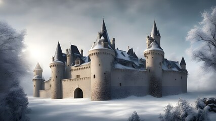 Fototapeta premium castles with winter