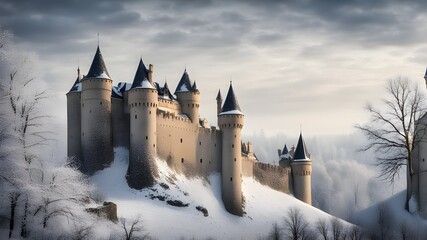 Fototapeta premium castles with winter