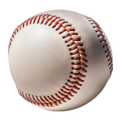 Baseball Close Up Isolated on Transparent Background.